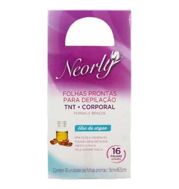 Folhas Prontas Facial TNT Óleo de Argan